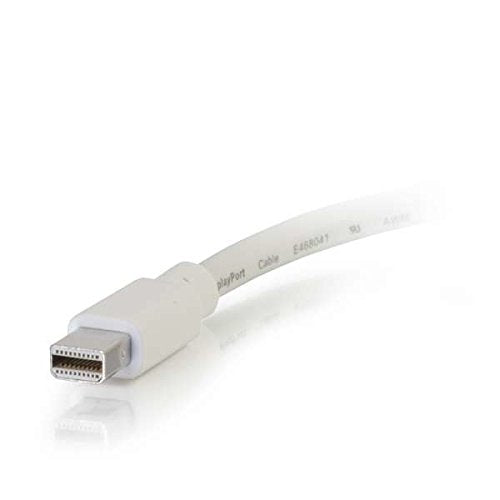 C2G Legrand Mini DisplayPort Adapter, Active, Male to Female Displayport Adapter, White DisplayPort to DVI Adapter, 8 Inch Adapter Converter, 1 Count