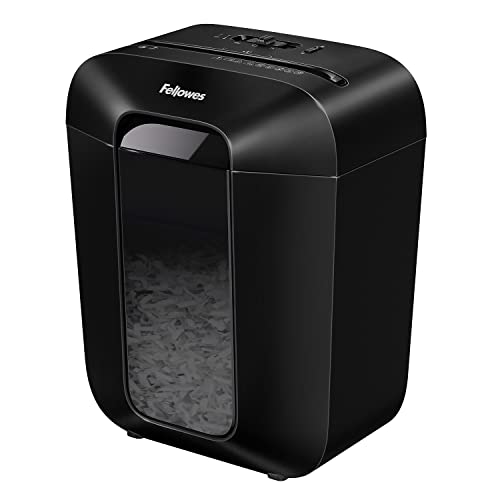 Fellowes Powershred LX45 Quiet Operation 8-Sheet Cross-Cut Paper Shredder, 4400201, Black