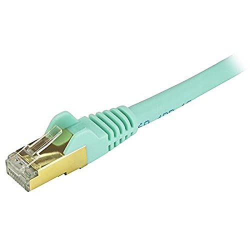 StarTech 20ft Cat6a Snagless Ethernet Cable, Aqua (C6ASPAT20AQ)
