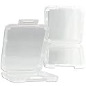 eTECH 10 Pack of Clear Plastic CF/Compact Flash Memory Card Case Holder Compatible with SanDisk/Kingston/Samsung (Case Only, Memory Card Not Included)