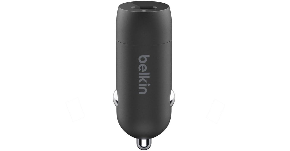 Belkin USB-C Car Charger 18W W/ 4Ft USB-C to Lightning Cable (iPhone Fast Charger for iPhone 11, Pro, Max, XS, Max, XR, X, 8, Plus, iPhone SE 2020)