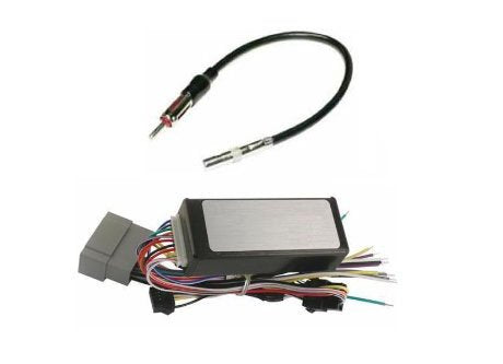 Radio Stereo Car Install Double Din Navigation Silver Bezel Can Bus Factory Amplified Systems Wire Harness & Antenna Adapter Compatible with Dodge