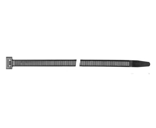 Main ST Collective 100 Pack Black Nylon Cable Ties | 4" Zip Ties with 18 lb Tensile Strength | Self-Locking Design for Wire Management, Automotive