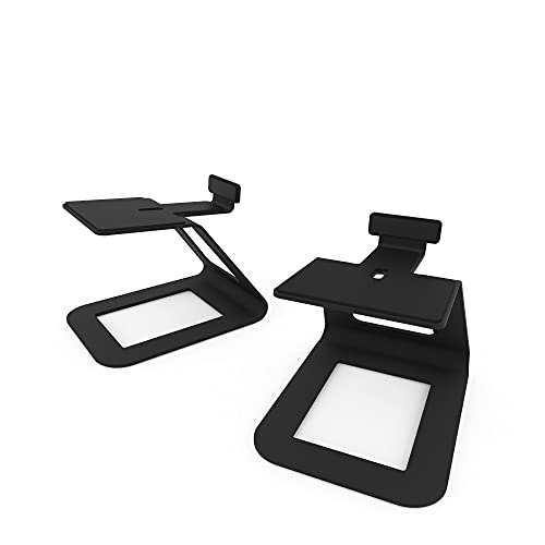 Kanto SE6 Elevated Desktop Speaker Stands for Large Bookshelf Speakers & Full-Size 5”-7” Studio Monitors | 6.9” Tall | Supports 22 lbs | Damping 2.5