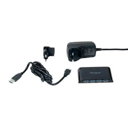 Targus Travel USB 2.0 4- Port Hub with Built-in Cable