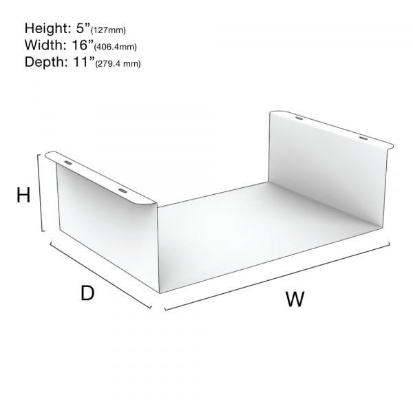 Oeveo Under Desk PC Mount UCM-654 - Made in USA, Heavy-Duty Tech Support Bracket | Desktop Computers, PC, CPU, Gaming Console Mounting Application |