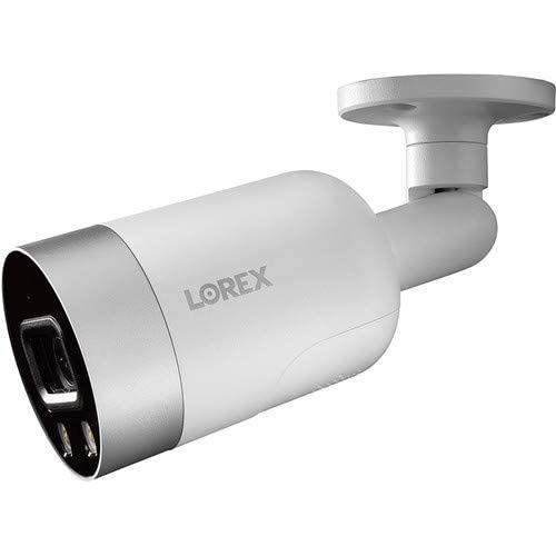 Lorex E891AB Indoor/Outdoor 4K Ultra HD Smart Deterrence IP Security Bullet Camera, 150ft IR Night Vision, Color Night Vision, Audio, Only Camera No