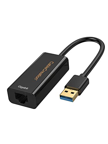 USB to Ethernet Adapter, CableCreation USB 3.0 to 10/100/1000 Gigabit Wired LAN Network Adapter Compatible with Nintendo Switch, Windows, MacBook