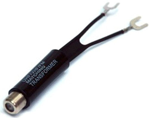 Indoor UHF/VHF/FM Matching Transformer Balun 75/300 Ohm Nickel Antenna Adapt