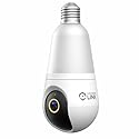 Amcrest Link 4MP Light Bulb WiFi Indoor/Outdoor Camera, Human Detection, 90.5° FOV, Pan/Tilt, IP45, AI Night Color, 2.4GHz/5GHz Dual Band Camera