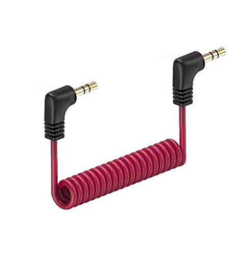 3.5mm TRS to TRS Patch Cable Cord Wire for Canon, Nikon & Other Cameras with 3.5mm Mic Jack, Compatible with Rode VideoMicro, Wireless GO II, Movo
