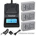 [Fully Decoded] Kastar Ultra Fast Charger(3X Faster) Kit and EN-EL24 Battery (3-Pack) for Nikon EN-EL24 ENEL24 Rechargeable Li-ion Battery Work
