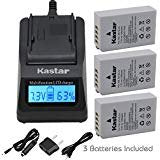 [Fully Decoded] Kastar Ultra Fast Charger(3X Faster) Kit and EN-EL24 Battery (3-Pack) for Nikon EN-EL24 ENEL24 Rechargeable Li-ion Battery Work