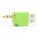 SANOXY USB AM to DC 3.5mm Adapter/Mini USB Data and Charging Adapter USB Adapter for Your Apple iPod Shuffle 2 Generation (Green)