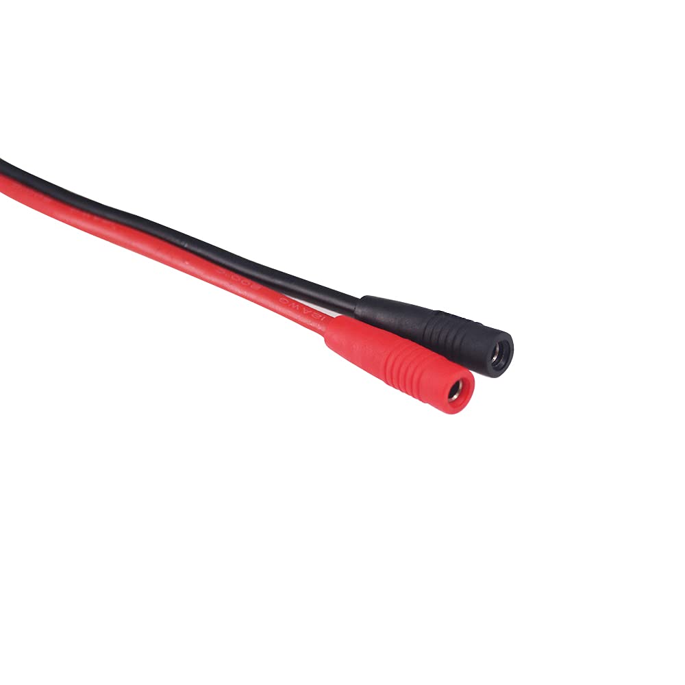 BDHI 1pc XT60 Female to 4mm Banana Bullet Female Connector Adapter Cable 12awg 10in for iSDT Charger(B194-1)