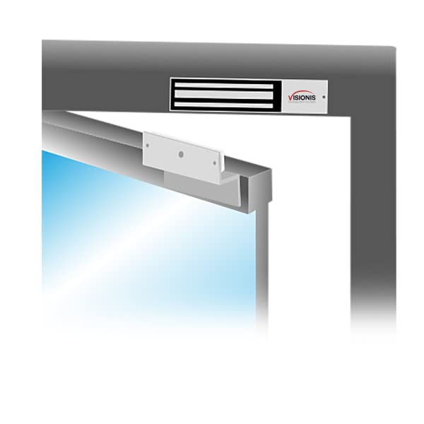 Visionis FPC-5193 1200lbs Indoor Electromagnetic Lock with 1,200 lbs L and Z Bracket for Inswinging Door Access Control Maglock