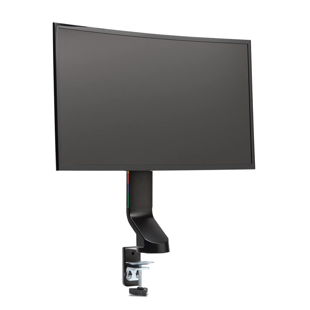 Kensington Single Monitor Desk Mount, C-clamp Vesa Stand Fits up to 32 inch Ultrawide Samsung LG , Low Profile Vertical Mount, Height Adjustable Free