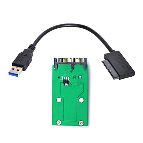 Cablecc USB 3.0 to mSATA 50Pin SSD & 1.8" Micro SATA 7+9 16pin Adapter Add on Cards PCBA USB 3.0 to mSATA 50Pin SSD & 1.8" Micro SATA 7+9 16pin