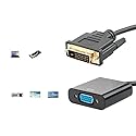 DVI-D to VGA 15 Pin HDTV Adapter Converter Cable (Black)