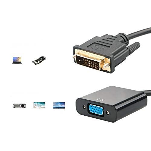 DVI-D to VGA 15 Pin HDTV Adapter Converter Cable (Black)