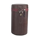 UCCKEYI PU Leather Camera Lens Bag Retro Lens Case For Canon Nikon Sony Pentax Fujifilm (L (Large))