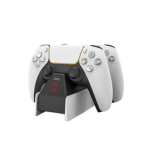 (2hr Full Charge) Top-Notch Fastest Charging PS5 Controller Charging Station Dock with AI, Smart LED Indicators, Safety Chip Protection, Type C USB