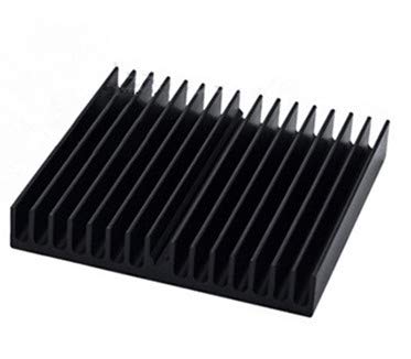 LuoQiuFa Aluminum Heatsink 60 x 60 x 10 MM / 2.4''x 2.4''x 0.4'' Circuit Board Heat Sink Heatsink Cooling Cooler Fin (Black,2pcs)