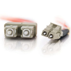 C2G 33154 OM1 Fiber Optic Cable - LC-SC 62.5/125 Duplex Multimode PVC Fiber Cable, Orange (3.3 Feet, 1 Meter)