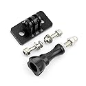 AngelReally 1" Ball Mount Universal Head Adapter with Thumb Screw Fit for Go He 9, 8 Black, 7 Black, 7 Silver, 7 White, 6, 5, 4, 3+, 5Session, MAX