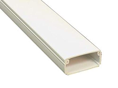 Kable Kontrol Wall Cord Cover Cable Raceways - 78” Length - 0.75” Width - 0.43” Height - 1 Pc/Pack | Two-Piece Configuration | Paintable White PVC |