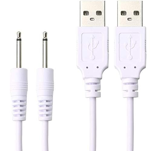 Accessonico DC Charger USB Charging Cable Cord Replacement for Lovense Bullet 2.5 mm (2 Pack)