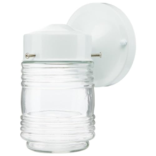 Nuvo Porch - 1 Light Mason Jar Outdoor Wall Mount in Traditional Style-8.5 Inches Tall and 4 Inches Wide