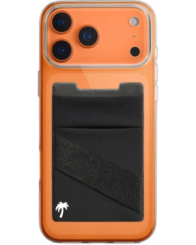 LIFESTYLE DESIGNS The StickyWallet - Premium Spandex Stick-on Phone Wallet Card Holder for any Case - Unique Double Pocket Design + Finger Strap (1
