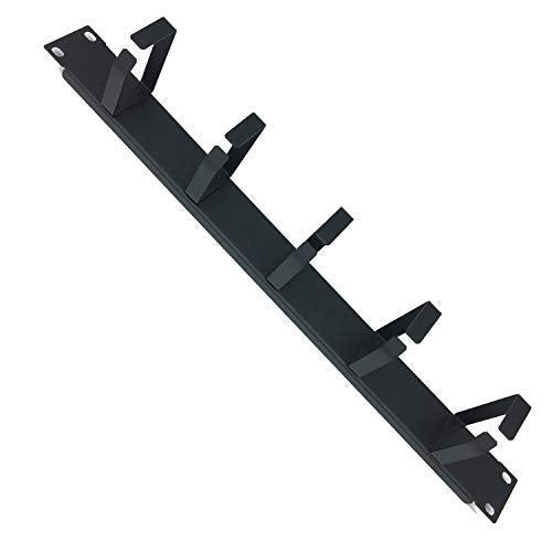 QiaoYoubang (5 Pack) 1U 5 D-Ring Cable Manager - 19 Inch Horizontal Rack Mount Metal Server Rack Wire Management