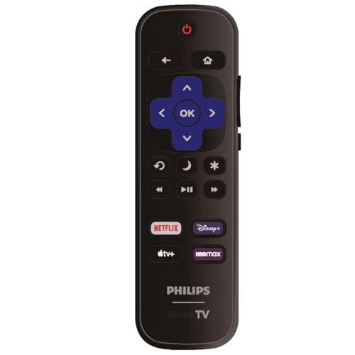 Replacement Remote Control Compatible with All Philips Roku TV Smart TVs?Only Works with Philips Roku TV, Not for Roku Stick and Roku Box?