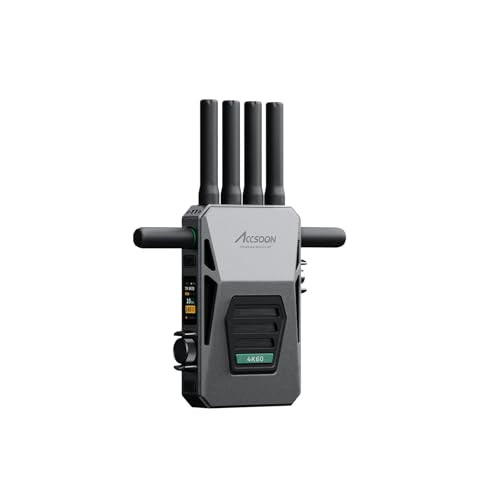 Accsoon CineView Master 4K Wireless Video Transmission System HDMI SDI Transmitter Receiver 4K60 Tri-Band 25ms Latency 8202 ft Range 1 Wired+4 App