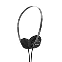 Koss KPH40 Utility On-Ear Headphones, Detachable Interchangeable Cord System, Retro Style, Ultra Lightweight Design (Stealth Black)