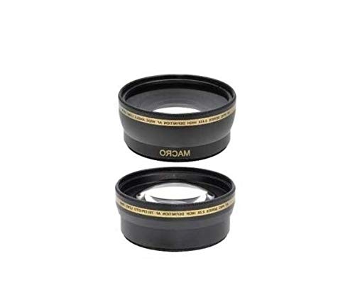 2Pc Kit HD Wide Angle & Telephoto Lens Set for Sony Alpha A6000 ILCE-6000 NEX-3N (40.5mm Compatible)