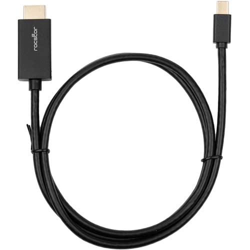 Rocstor Y10C195-B1 Premium Mini DisplayPort to HDMI Cable - 3 ft. (1m) - 4K/2K - for MacBook, MacBook Pro, MacBook Air, Mac mini, Ultrabook, Projector, Black