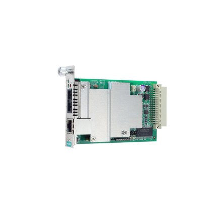 MOXA CSM-400-1213-T Ethernet Media Converter, 10/100BaseT(X) to 100BaseFX Slide-in Managed Module Converter, Multi-Mode ST Connector, -40 to 75°C