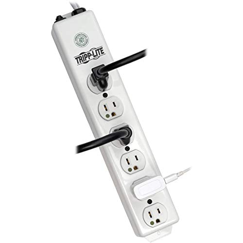 Tripp Lite, Medical Power Strip, 6 15A Hospital-Grade Outlets, NOT for Patient-Care Vicinity, White, Safe-IT, 6ft / 1.8M Cord, UL1363 Compliant