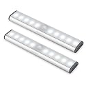 Wireless Motion Sensor Cabinet Lights 10-LED USB Rechargeable Closet Lights LED Under Cabinet Lighting