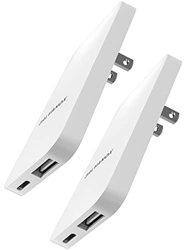 Type C Flat Wall Charger, Galvanox Ultra Slim (Multi-Port Power Adapter) for iPhone 12/13/14/15 iPhone 16 Pro/Max and Samsung Galaxy Models, 20W Fast