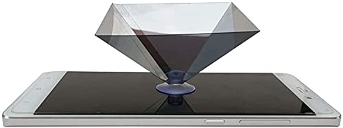 1 Piece 3D Hologram Display Pyramid 3D Hologram Projector Video Pyramid Stand for Smart Mobile Phone, Product Display, Animated Characters, Personal