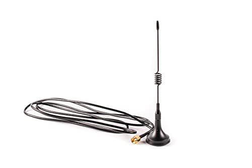Shopcorp 433 MHz Unity Gain Omni, 6 Inches Antenna with Magnetic Base and Male SMA Connector Kit - Impedance 50 Ohms, 2.5dBi Garage Gate Door Opener