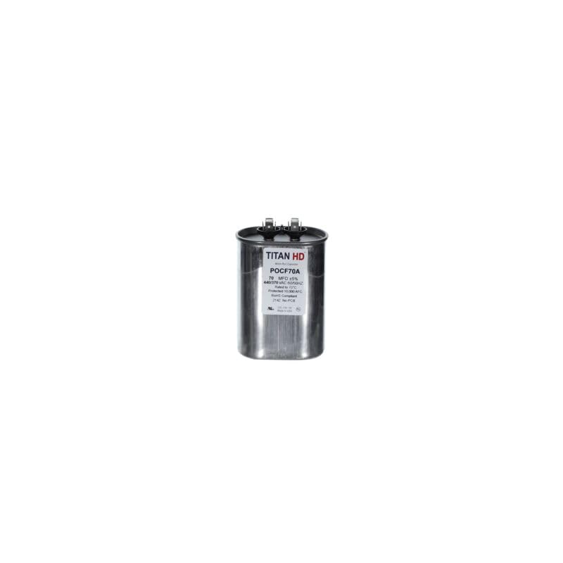 Packard 70Mfd, 440/370V, Oval Run Capacitor Pocf70A