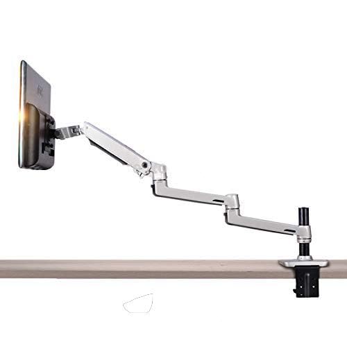 XSJ8013C Aluminum Alloy Ultra Long Arm LED LCD Monitor Holder Table Clamping Full Motion Monitor Mount Support (Black)