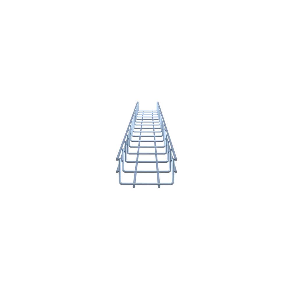 NavePoint Wire Mesh Cable Tray, Electro Zinc Plated, Silver Steel, 1.97 x 3.94 x 59.06 inch, 2-Pack