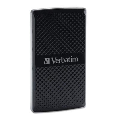 Verbatim 128GB Vx450 External SSD, USB 3.0 with mSATA Interface - Black