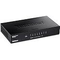 TRENDnet 8-Port Gigabit Desktop Switch, TEG-S83, 8 x Gigabit RJ-45 Ports, Ethernet Splitter, 16Gbps Switching Capacity, Fanless Design, Metal